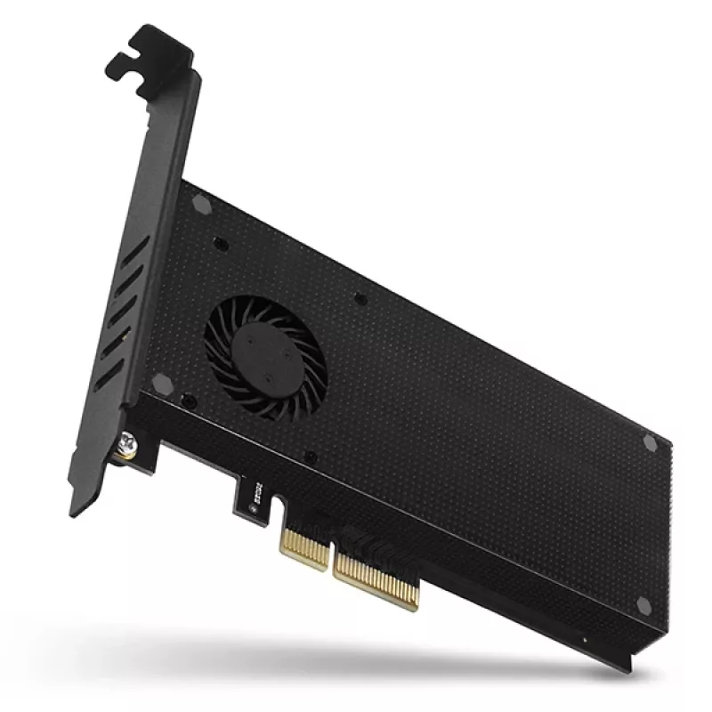Axagon PCEM2-DC PCIe x4 - adattatore per slot M.2 NVMe M-Key + SATA B-Key con dissipatore, SP & LP