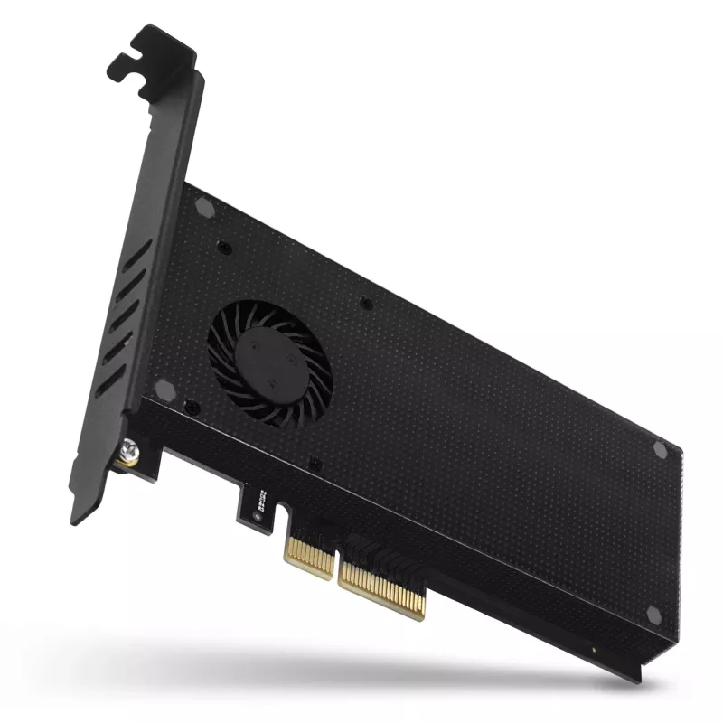 Axagon PCEM2-DC PCIe x4 - adattatore per slot M.2 NVMe M-Key + SATA B-Key con dissipatore, SP & LP