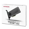 Axagon PCEM2-DC PCIe x4 - adattatore per slot M.2 NVMe M-Key + SATA B-Key con dissipatore, SP & LP