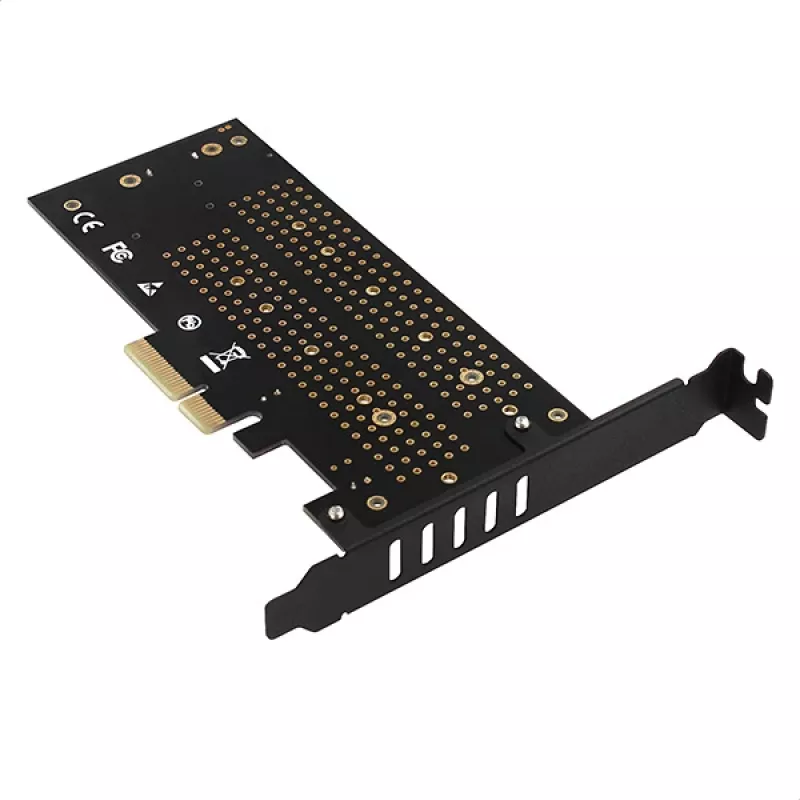 Axagon PCEM2-DC PCIe x4 - adattatore per slot M.2 NVMe M-Key + SATA B-Key con dissipatore, SP & LP