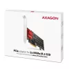 Axagon PCEM2-ND PCIe x8 - adattatore doppio slot M.2 NVMe M-Key, RAID, dataswitch, con SP & LP