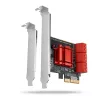 Scheda interfaccia AXAGON PCES-SA6 — PCIe a SATA (ASM1166), 6 Gbit/s, full-height/low-profile, interna