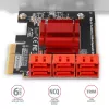 Scheda interfaccia AXAGON PCES-SA6 — PCIe a SATA (ASM1166), 6 Gbit/s, full-height/low-profile, interna