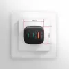 Axagon ACU-DPQ65 caricabatterie da parete GaN 65W, 3 porte (USB-A + doppia USB-C), PD3.0/QC4+/PPS/Apple