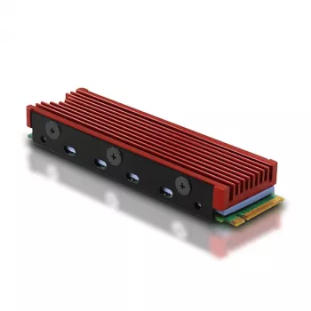 Axagon CRL-M2 dissipatore passivo in alluminio per tutti gli SSD M.2, formato 2280, altezza 12 mm.