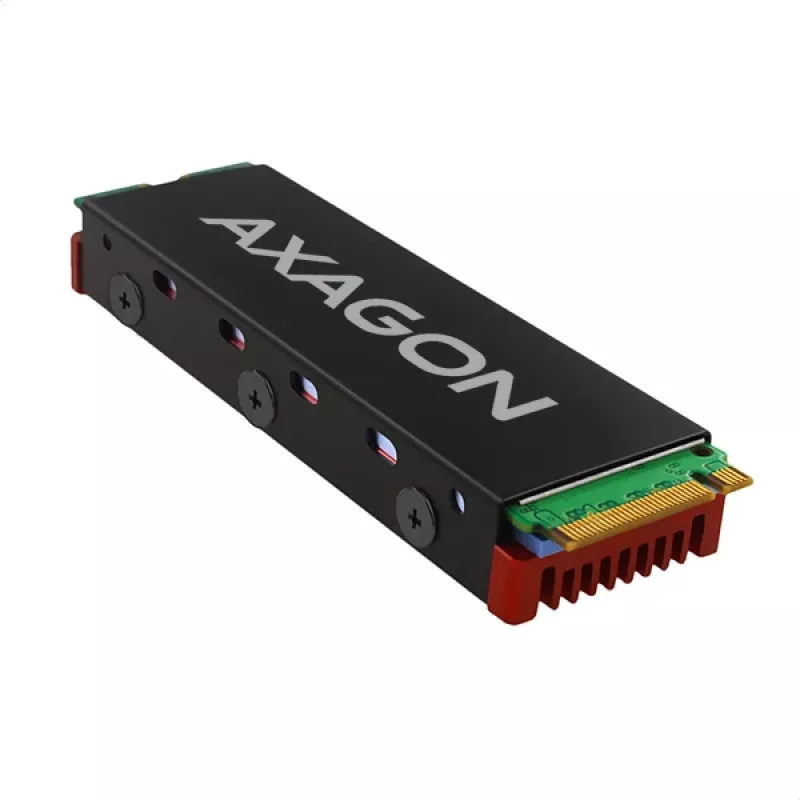 Axagon CRL-M2 dissipatore passivo in alluminio per tutti gli SSD M.2, formato 2280, altezza 12 mm.