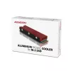 Axagon CRL-M2 dissipatore passivo in alluminio per tutti gli SSD M.2, formato 2280, altezza 12 mm.