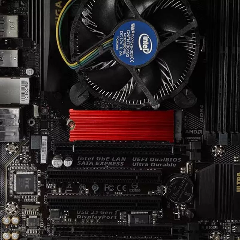 Axagon CRL-M2 dissipatore passivo in alluminio per tutti gli SSD M.2, formato 2280, altezza 12 mm.