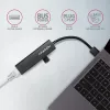 Axagon HMA-GL3A hub multiporta USB 3.0 Type-A Gbit-LAN 3x USB-A microSD con cavo USB 3.2 Gen 1 (3.1 Gen 1) Type-A nero