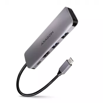 Axagon HMC-5 hub USB 3.2 Gen 1, 2x USB-A, HDMI, SD/microSD, PD 100W, cavo USB-C 20 cm