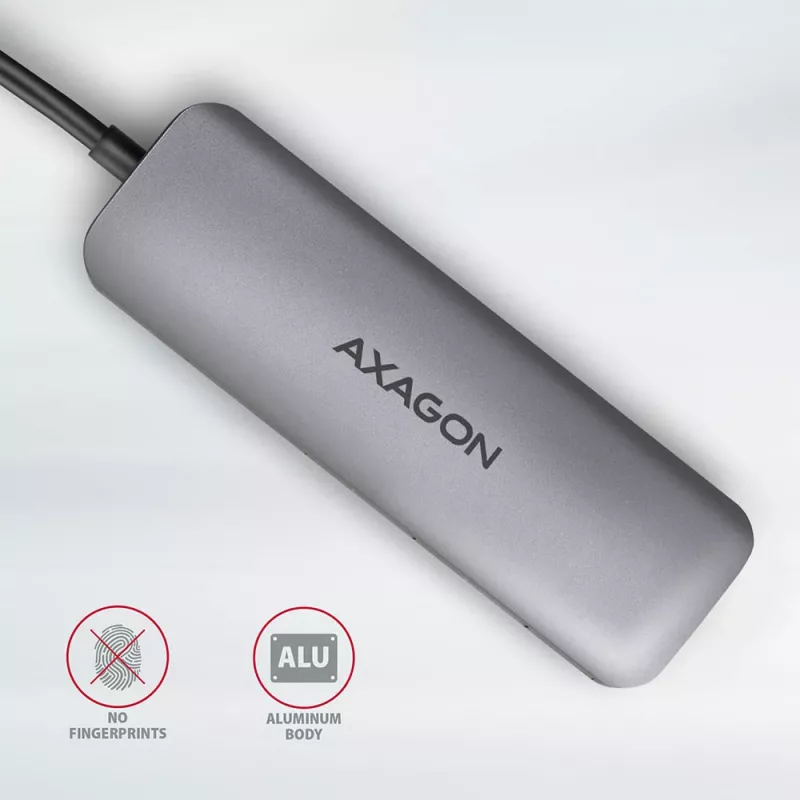 Axagon HMC-5 hub USB 3.2 Gen 1, 2x USB-A, HDMI, SD/microSD, PD 100W, cavo USB-C 20 cm