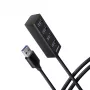 Axagon HUE-M1AL mini-hub 4x USB 3.2 Gen 1, metallo, cavo USB-A 1,2 m