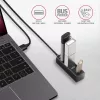 Axagon HUE-M1AL mini-hub 4x USB 3.2 Gen 1, metallo, cavo USB-A 1,2 m