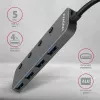 Axagon HUE-MSA switch hub Superspeed USB-A 4x USB 3.0 attivo - 20cm nero USB 3.2 Gen 1 (3.1 Gen 1) Type-A 5000 Mbit/s grigio