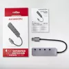 Axagon HUE-MSA switch hub Superspeed USB-A 4x USB 3.0 attivo - 20cm nero USB 3.2 Gen 1 (3.1 Gen 1) Type-A 5000 Mbit/s grigio