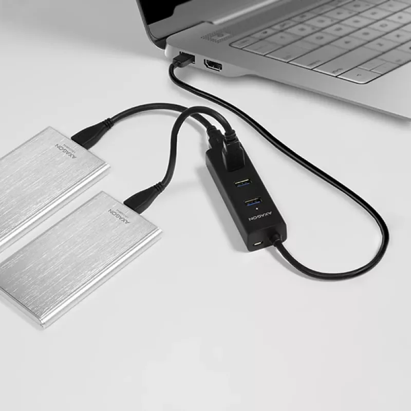Axagon HUE-S2B hub di ricarica 4x USB 3.0, alimentazione tramite Micro-USB