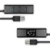 Axagon HUE-S2BL hub di ricarica 4x USB 3.0 con cavo 1,2 m, alimentazione tramite Micro-USB
