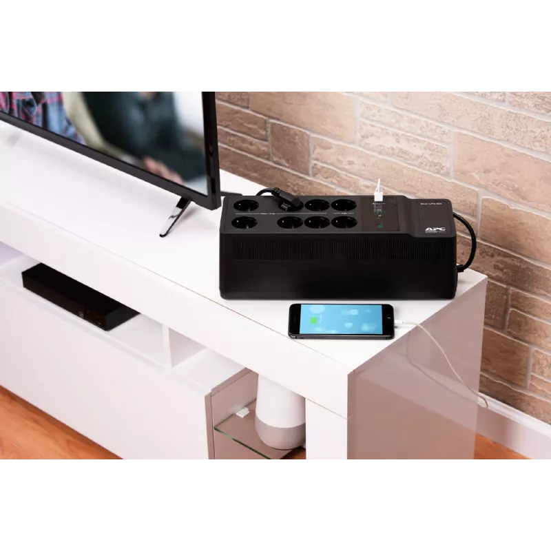APC Back-UPS BE850G2-GR - gruppo di continuità 8 prese, 850VA, 2 caricabatterie USB, 1 porta dati USB