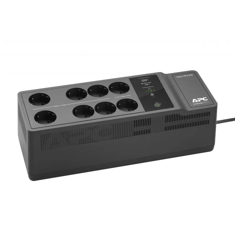 APC Back-UPS BE850G2-GR - gruppo di continuità 8 prese, 850VA, 2 caricabatterie USB, 1 porta dati USB