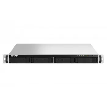 QNAP TS-464U-RP NAS rack (1U) Intel® Celeron® N5095 8 GB DDR4 0 TB QNAP Turbo System alluminio, nero
