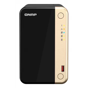 QNAP TS-264 NAS Tower Intel® Celeron® N5095 8 GB 0 TB QNAP QTS nero, oro