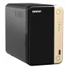 QNAP TS-264 NAS Tower Intel® Celeron® N5095 8 GB 0 TB QNAP QTS nero, oro