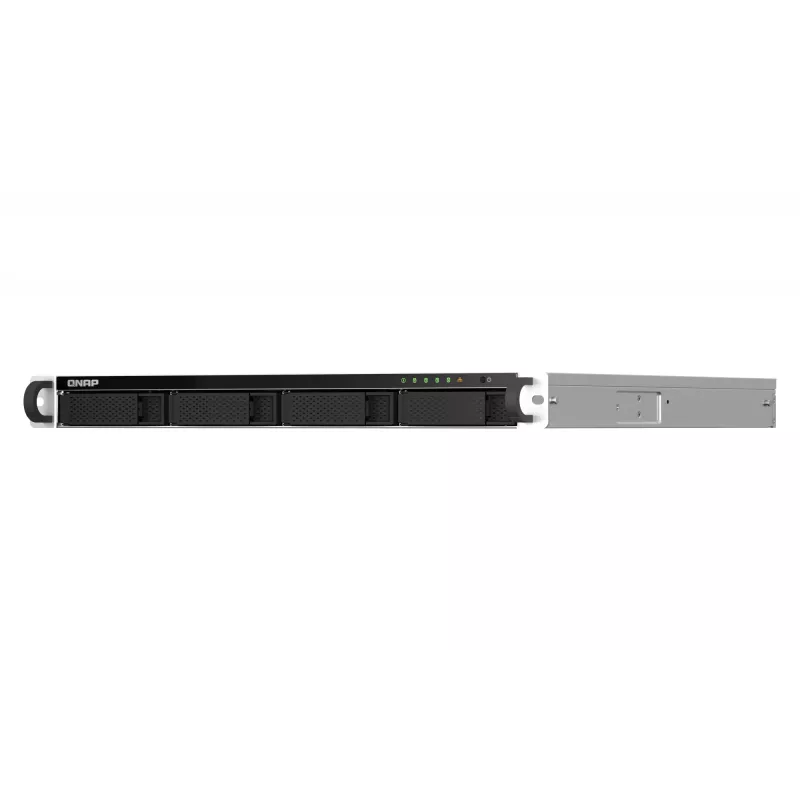 QNAP TS-464U NAS rack (1U) Intel® Celeron® N5095 8 GB DDR4 0 TB QNAP Turbo System alluminio, nero