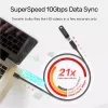 Unitek C14086BK-1.5M cavo prolunga USB-C (M/F), 10 Gbps, 4K, PD 100 W, 1,5 m, nero