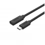 Unitek C14086BK-1.5M cavo prolunga USB-C (M/F), 10 Gbps, 4K, PD 100 W, 1,5 m, nero