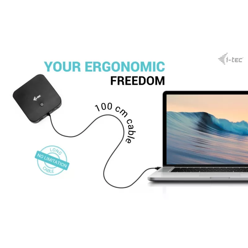 i-tec USB-C HDMI Dual DP docking station con Power Delivery 100 W + caricabatterie universale 100 W