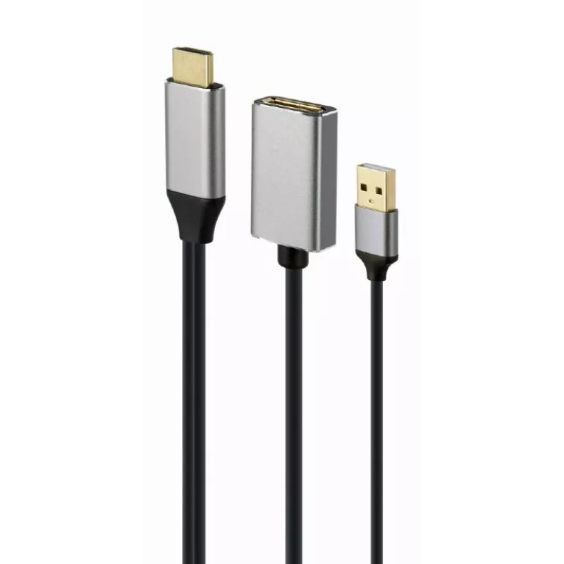 GEMBIRD adattatore attivo 4K HDMI maschio a DisplayPort femmina, nero