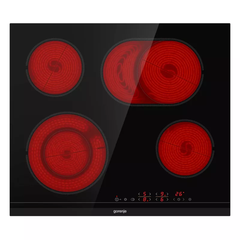 Piano cottura in ceramica da incasso Gorenje ECT643BCSC 4 zone Touch Control