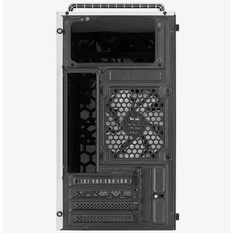 Case PC AEROCOOL PGS CS-109-G-WT-v1 Mini Tower SPCC bianco — microATX, fino a 26 cm GPU, FRGB, frontale Mesh