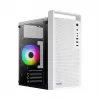 Case PC AEROCOOL PGS CS-109-G-WT-v1 Mini Tower SPCC bianco — microATX, fino a 26 cm GPU, FRGB, frontale Mesh
