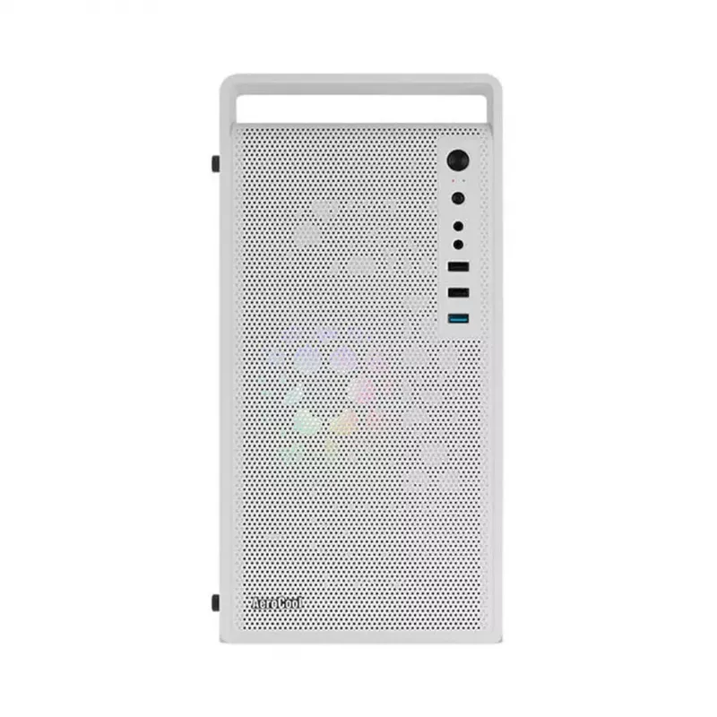 Case PC AEROCOOL PGS CS-109-G-WT-v1 Mini Tower SPCC bianco — microATX, fino a 26 cm GPU, FRGB, frontale Mesh