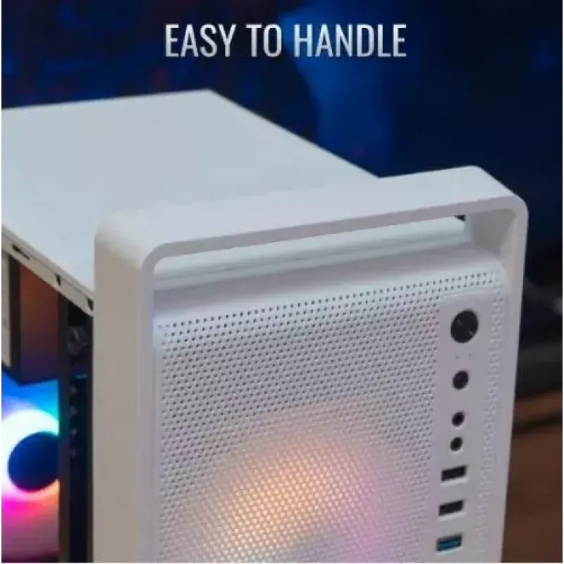 Case PC AEROCOOL PGS CS-109-G-WT-v1 Mini Tower SPCC bianco — microATX, fino a 26 cm GPU, FRGB, frontale Mesh