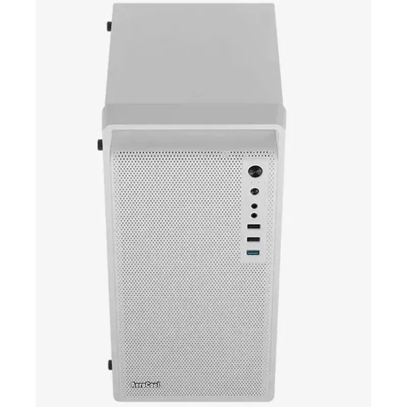 Case PC AEROCOOL PGS CS-109-G-WT-v1 Mini Tower SPCC bianco — microATX, fino a 26 cm GPU, FRGB, frontale Mesh