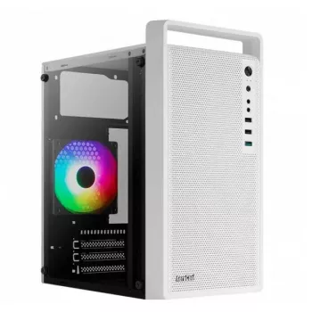 Case PC AEROCOOL PGS CS-109-G-WT-v1 Mini Tower SPCC bianco — microATX, fino a 26 cm GPU, FRGB, frontale Mesh