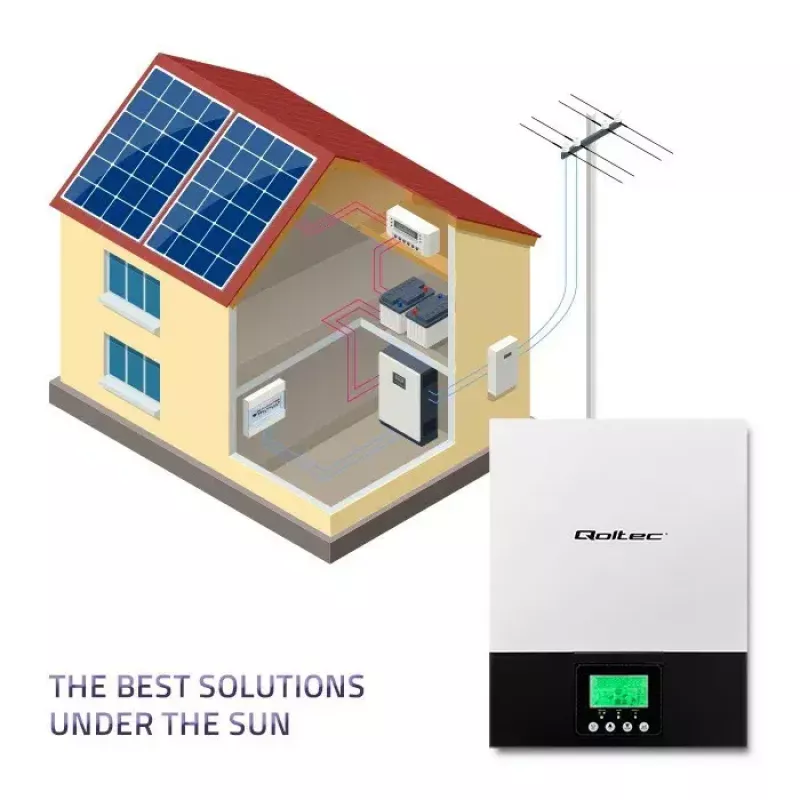 Inverter solare ibrido off-grid QOLTEC 3KVA 2,4kW 80A