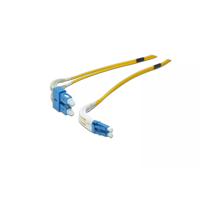 DIGITUS cavo patch in fibra ottica, LC su SC OS2, Singlemode 9/125 µm, Duplex, lunghezza 1 m