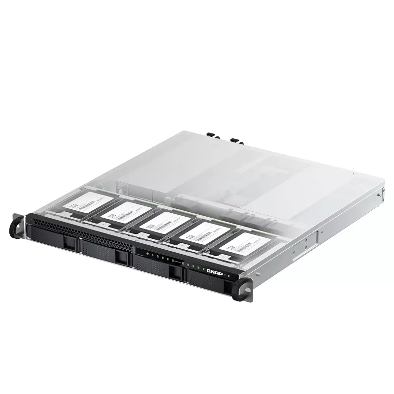 QNAP TS-h987XU-RP NAS Rack (1U) Intel Xeon E E-2334 16 GB DDR4 QuTS hero Black, argento