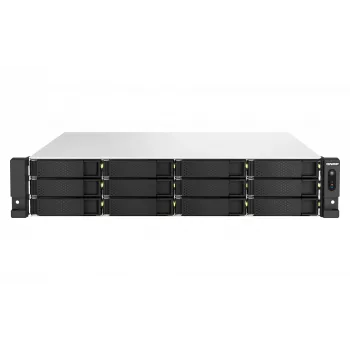 QNAP TS-H1887XU-RP NAS Rack (2U) Intel Xeon E E-2336 32 GB DDR4 0 TB QuTS hero Black, bianco