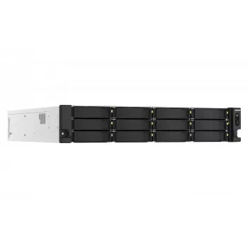 QNAP TS-H1887XU-RP NAS Rack (2U) Intel Xeon E E-2336 32 GB DDR4 0 TB QuTS hero Black, bianco