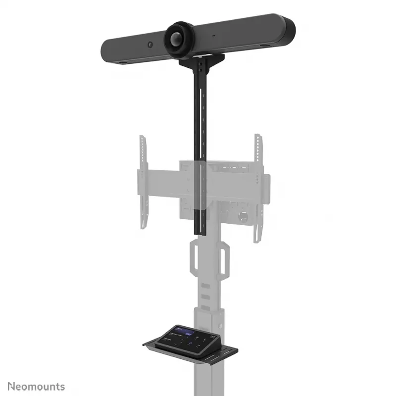 Neomounts Select AFLS-825BL1 kit video e multimediale (ripiano per telecamera, ripiano AV, adattatore Logitech Rally Bar (Mini)) per FL50S-825BL1, max 9 kg, acciaio, nero