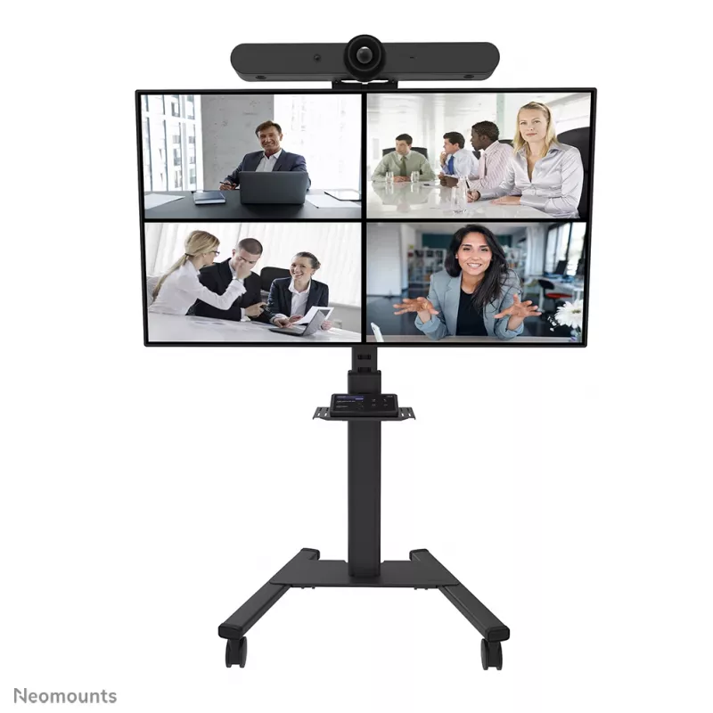 Neomounts Select AFLS-825BL1 kit video e multimediale (ripiano per telecamera, ripiano AV, adattatore Logitech Rally Bar (Mini)) per FL50S-825BL1, max 9 kg, acciaio, nero