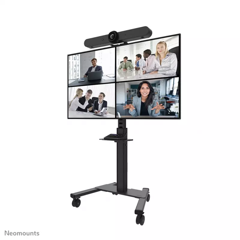 Neomounts Select AFLS-825BL1 kit video e multimediale (ripiano per telecamera, ripiano AV, adattatore Logitech Rally Bar (Mini)) per FL50S-825BL1, max 9 kg, acciaio, nero