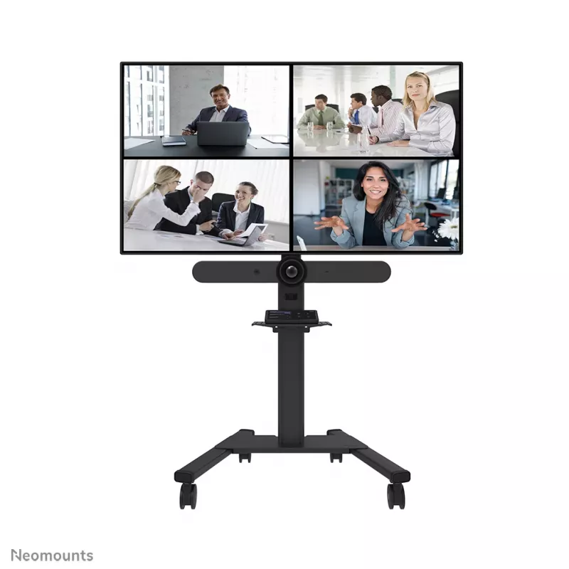 Neomounts Select AFLS-825BL1 kit video e multimediale (ripiano per telecamera, ripiano AV, adattatore Logitech Rally Bar (Mini)) per FL50S-825BL1, max 9 kg, acciaio, nero