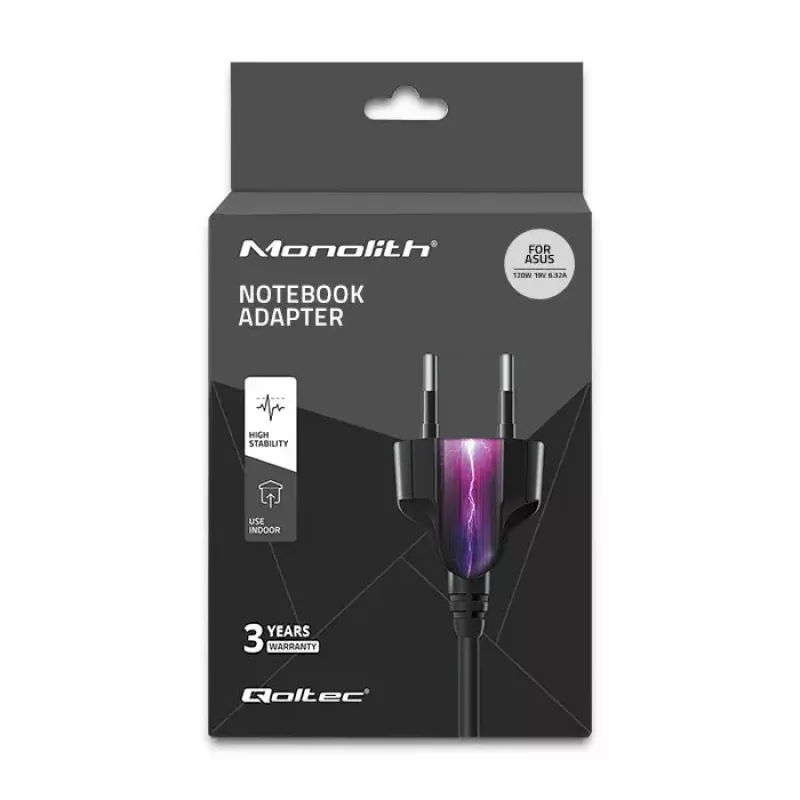 Alimentatore Qoltec 51037 120W per interni nero laptop