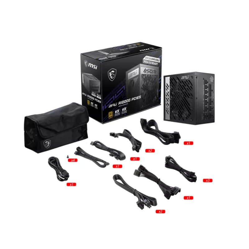 Alimentatore MSI MPG A1000G PCIE5 1000 W 20+4 pin ATX ATX nero