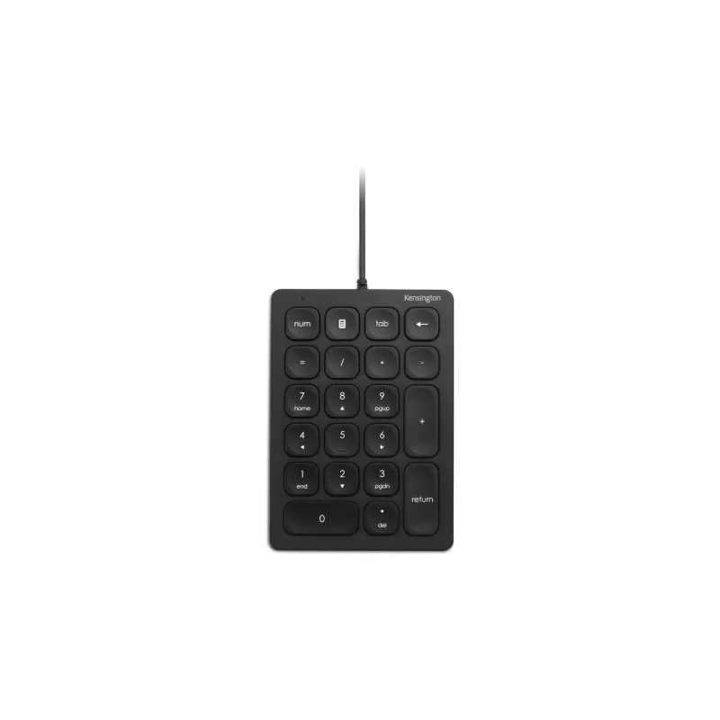 Tastierino numerico con filo Kensington, USB, 21, laptop/PC, nero
